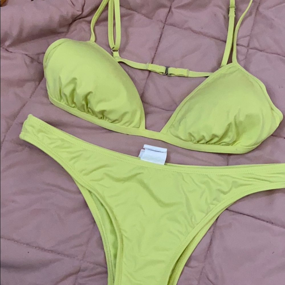 neon green two piece